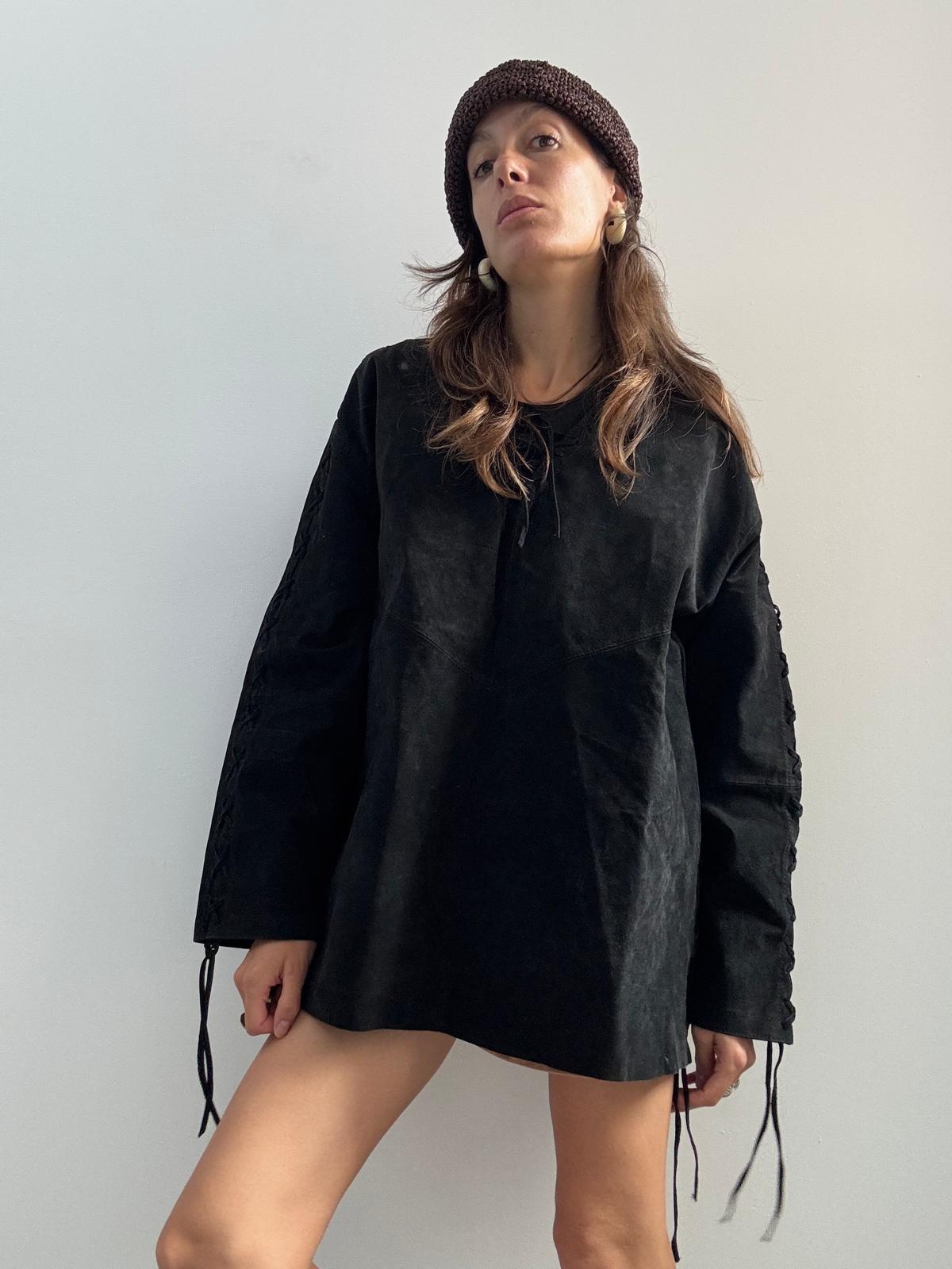 Poncho jacket nero