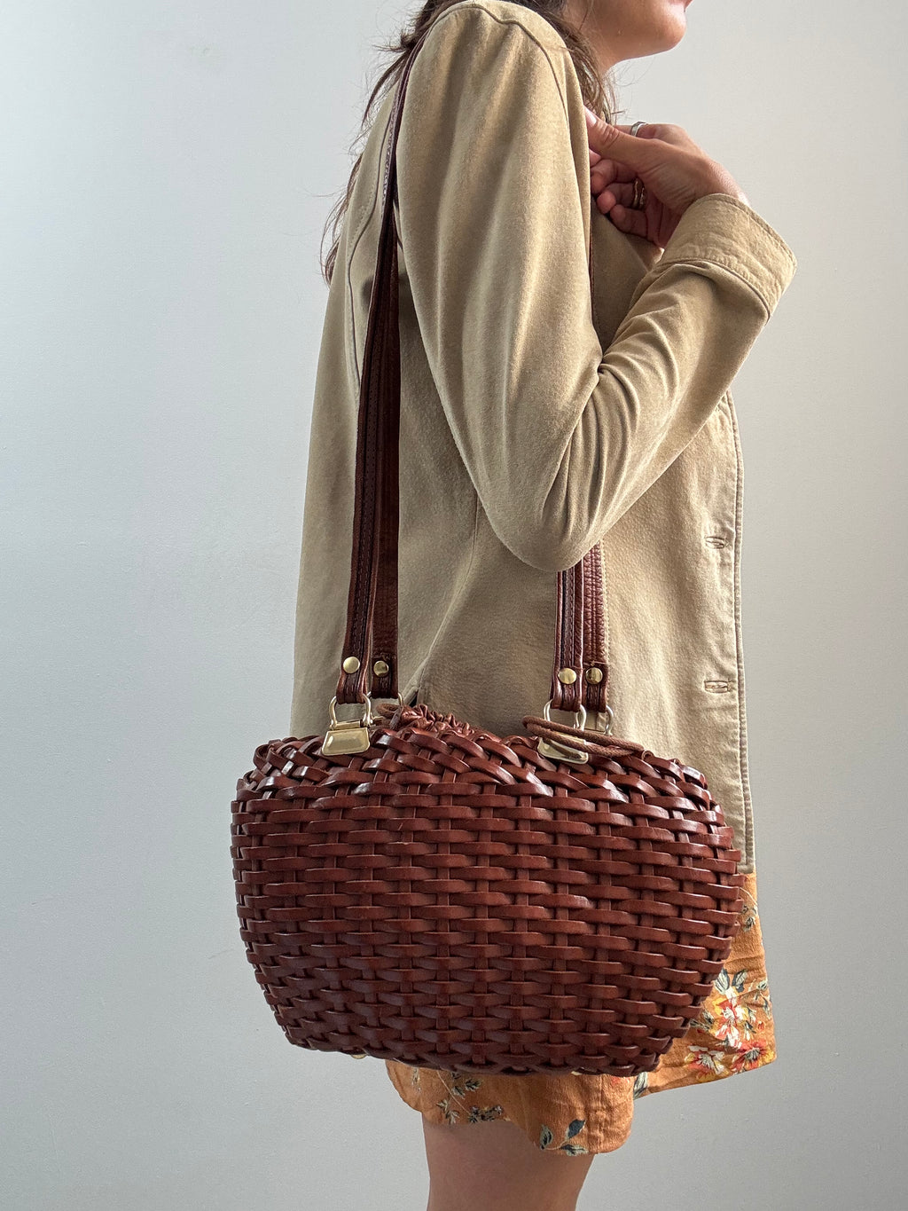 Giacca Caracter in suede beige