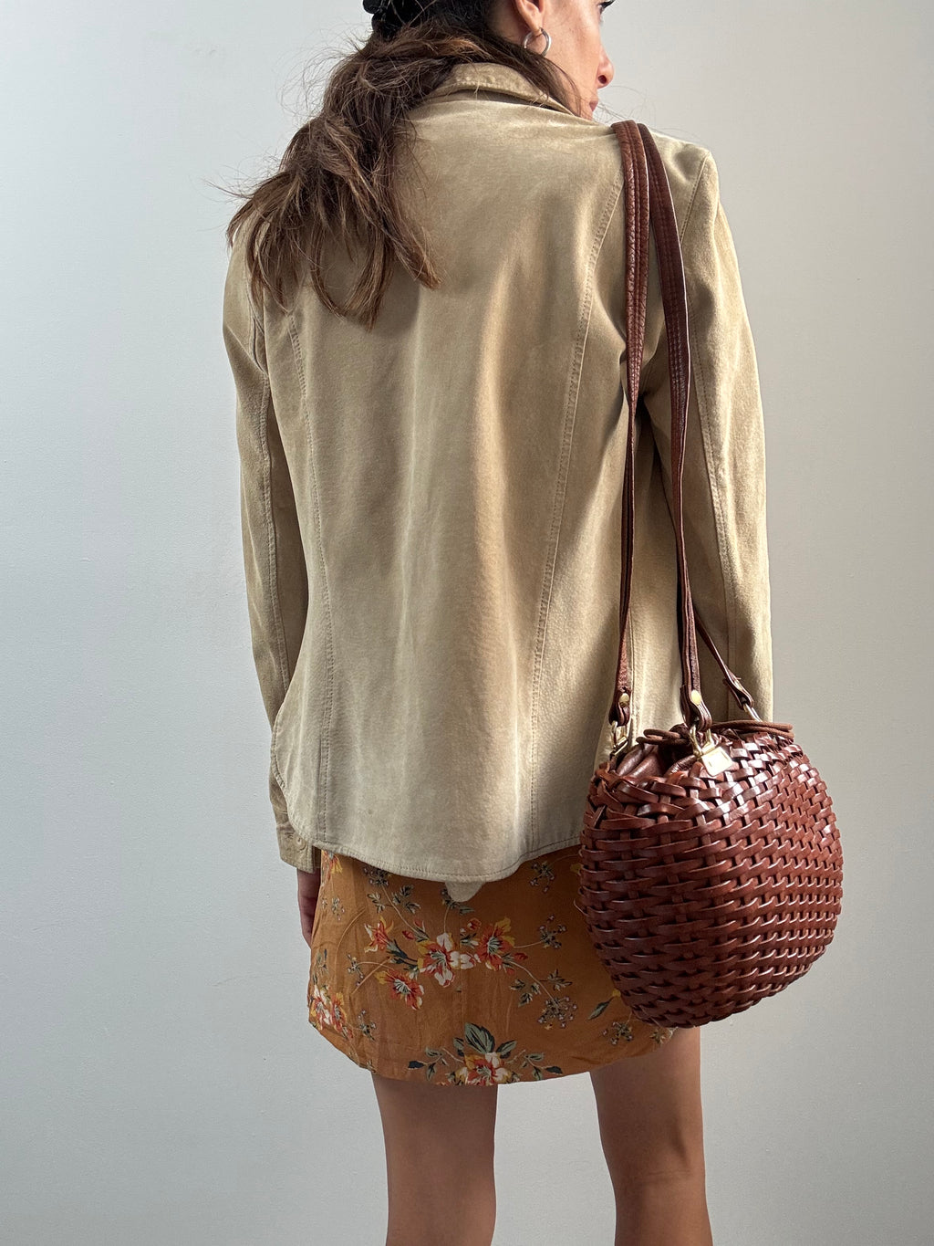 Giacca Caracter in suede beige