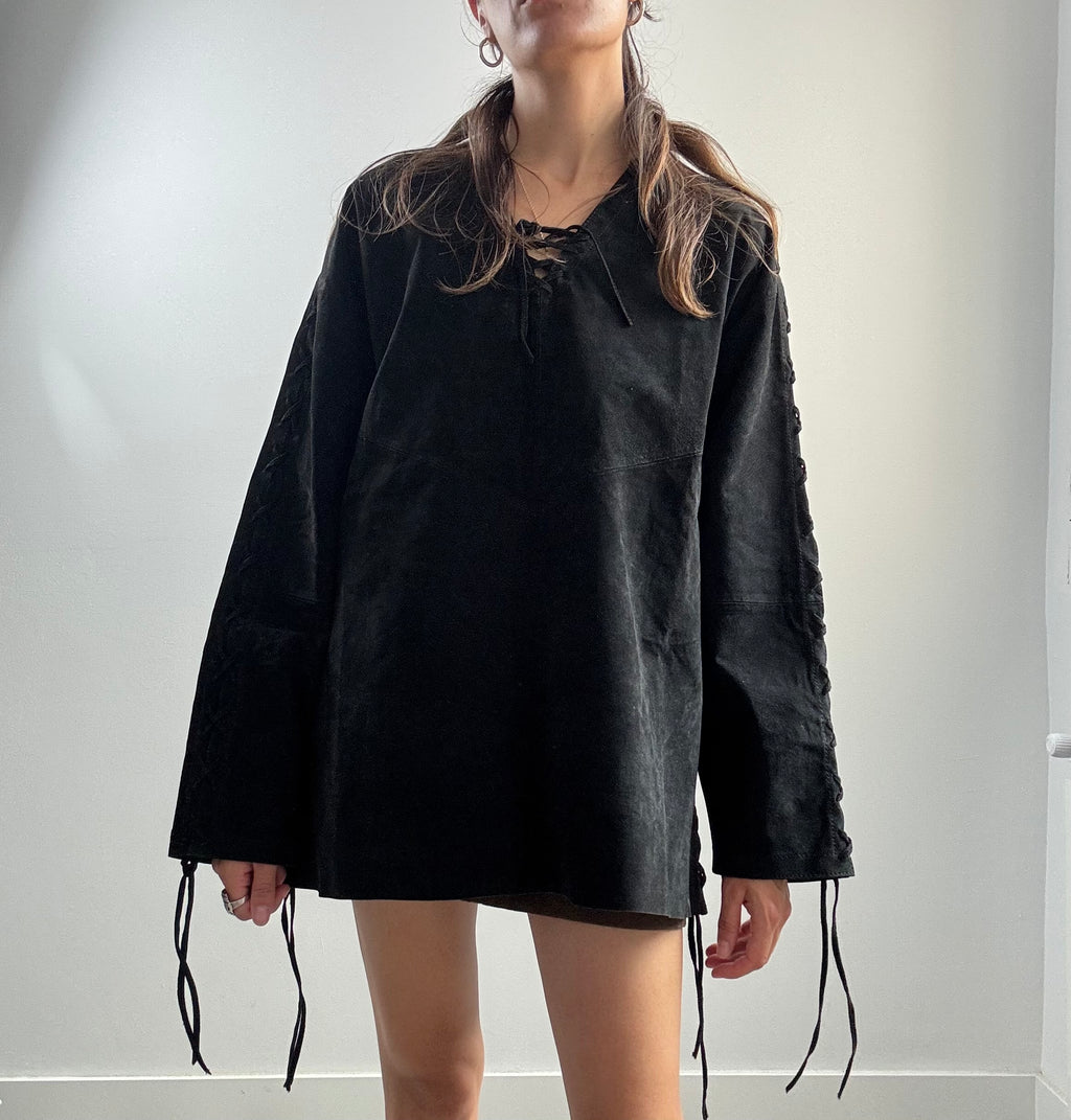 Poncho jacket nero