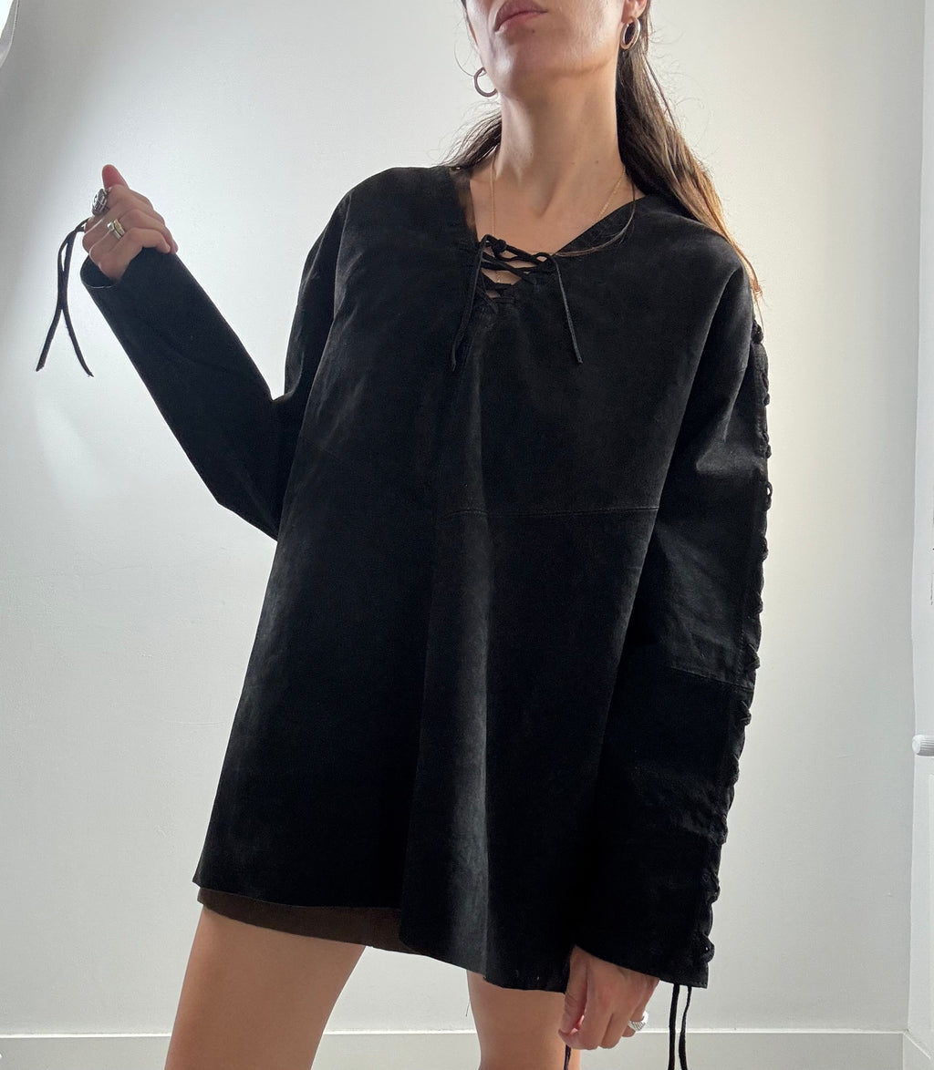 Poncho jacket nero
