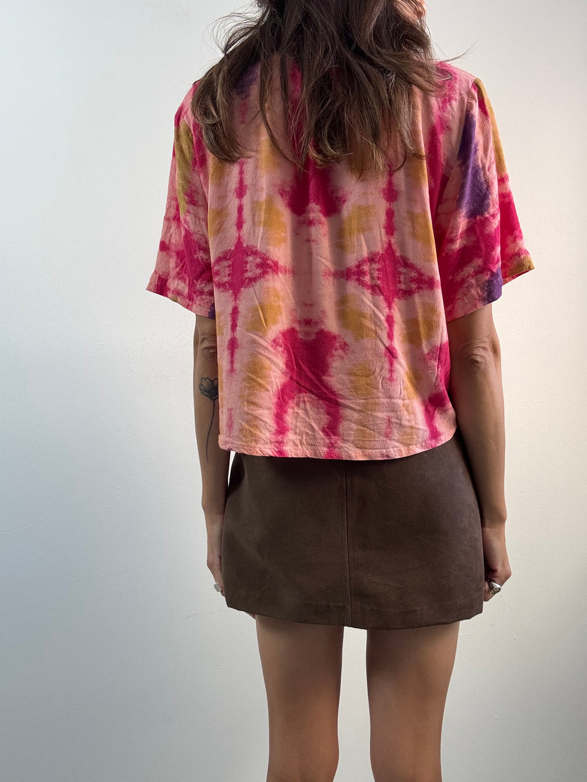 Camicetta tie-dye multicolore