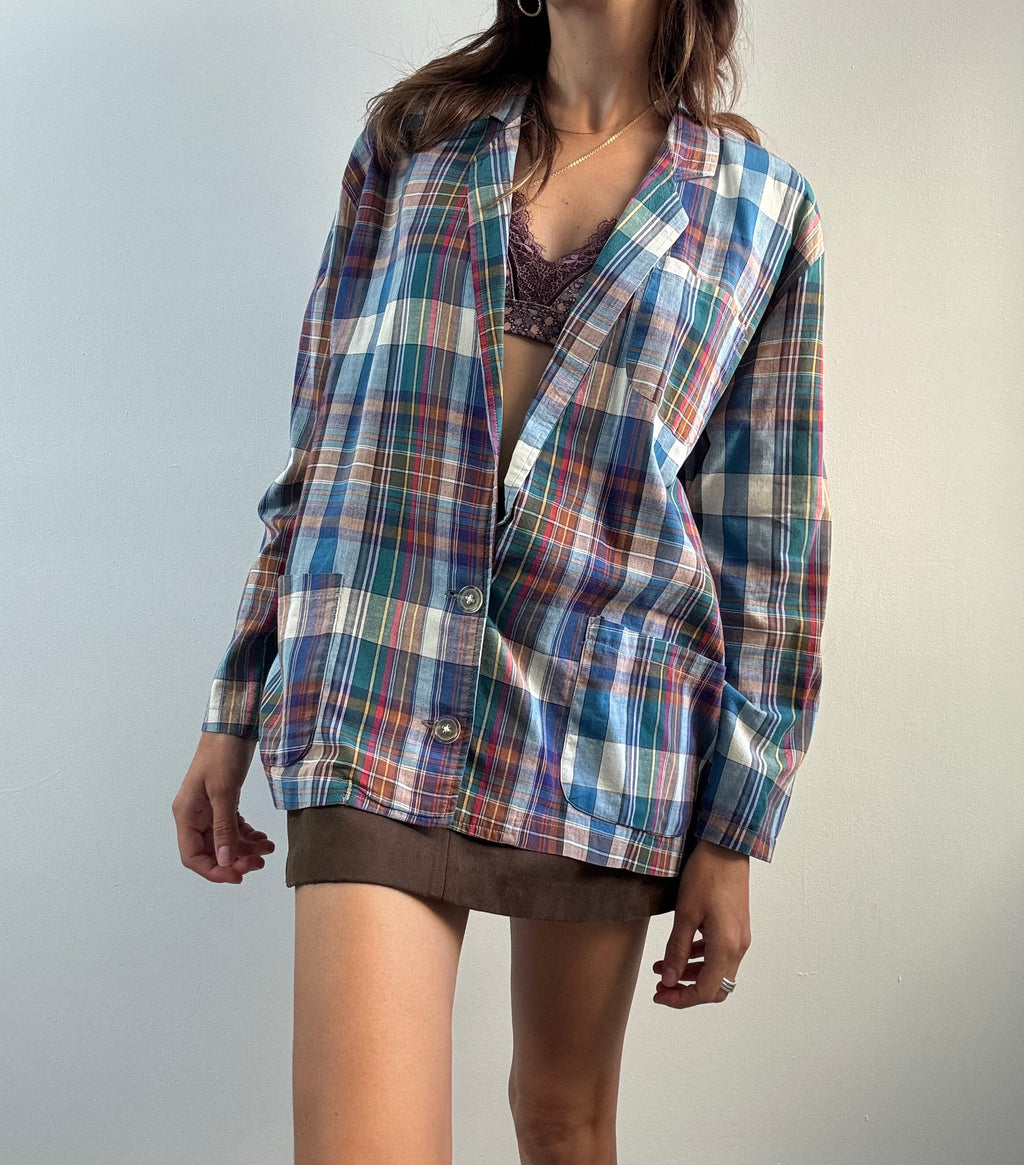 Giacca tartan in cotone