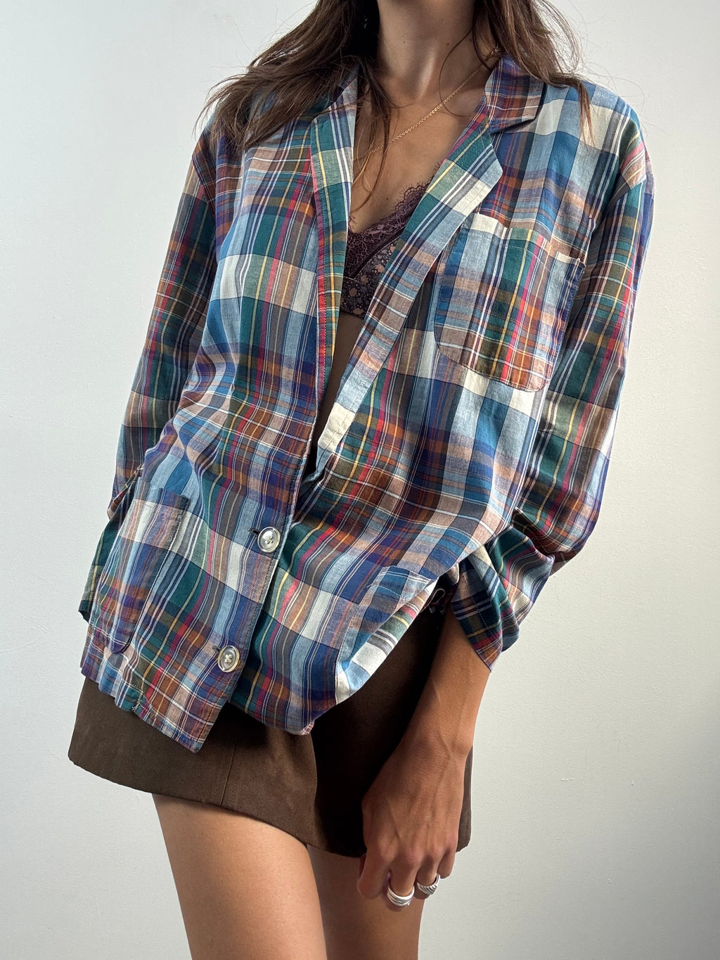 Giacca tartan in cotone