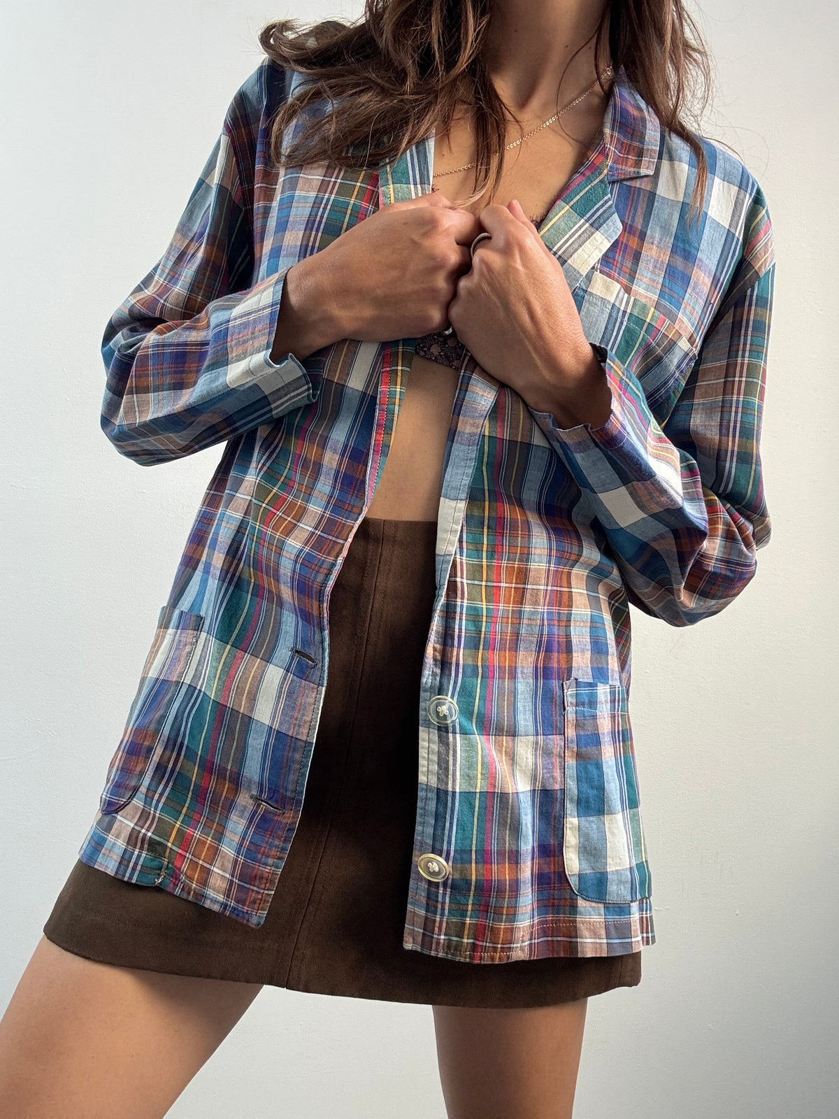 Giacca tartan in cotone