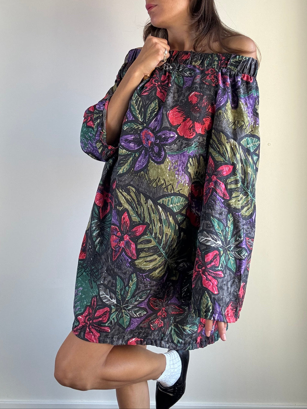 Abito Miss Sixty Seta Fantasia Tropicale
