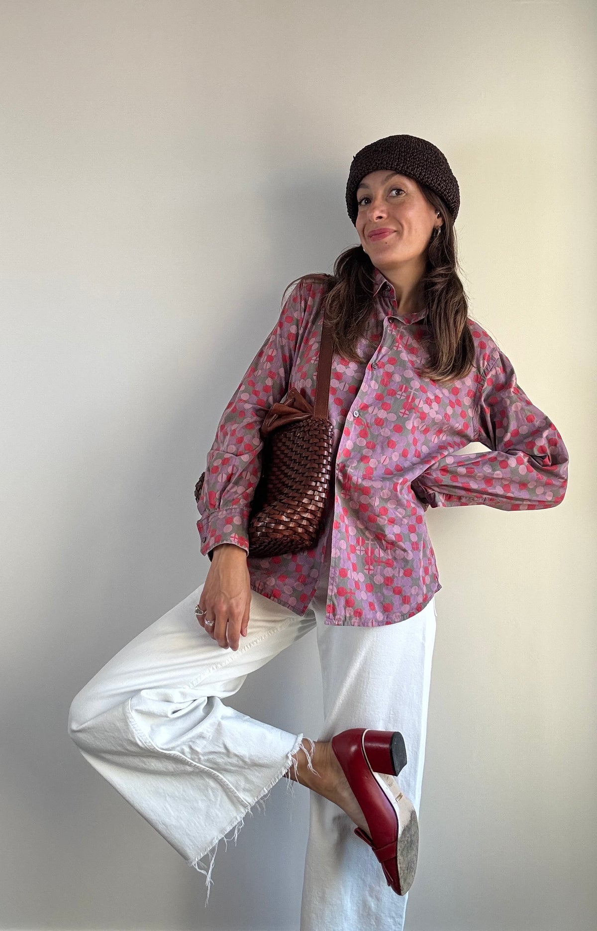 Camicia anni '70 stampa geometrica