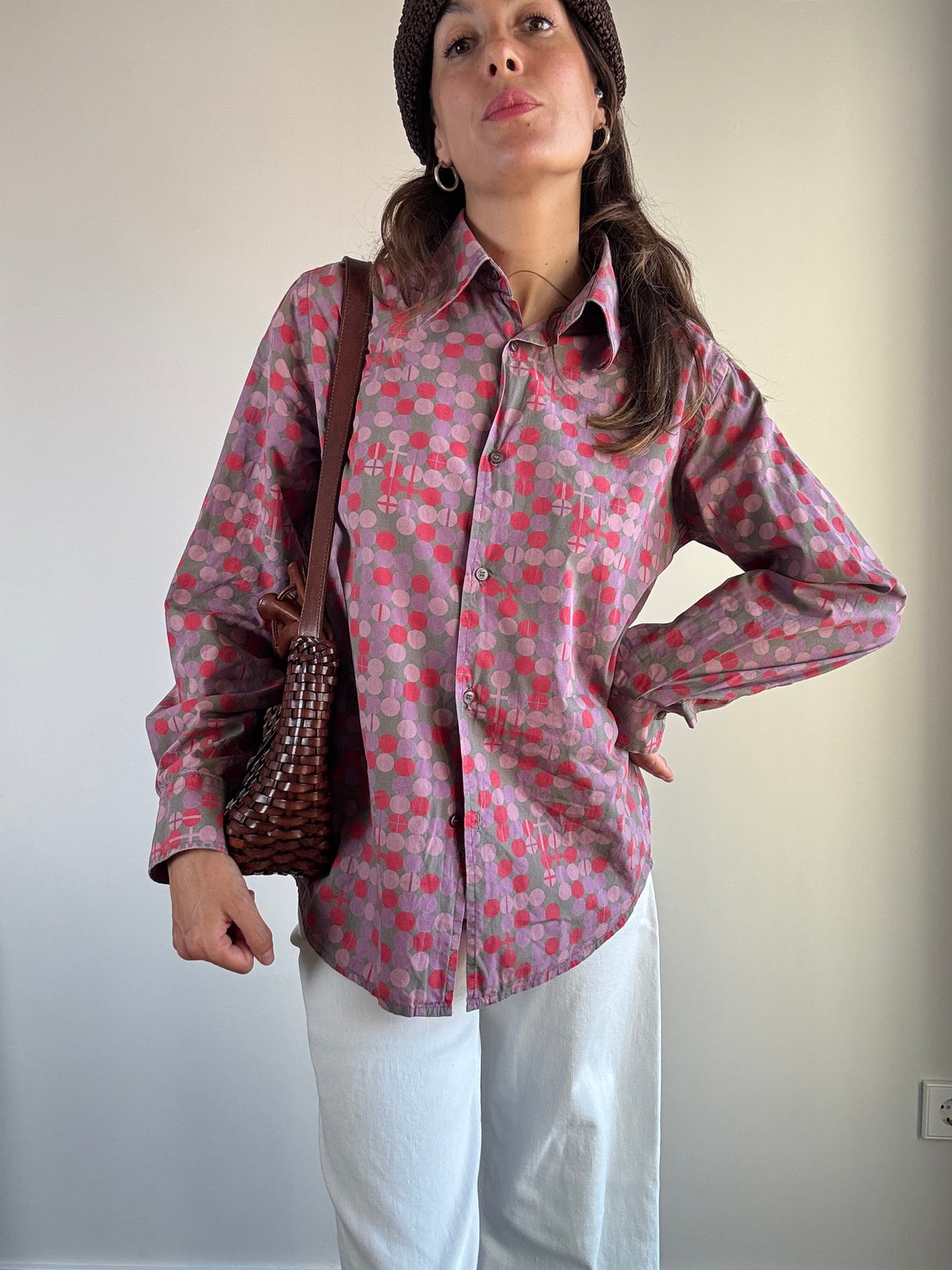 Camicia anni '70 stampa geometrica