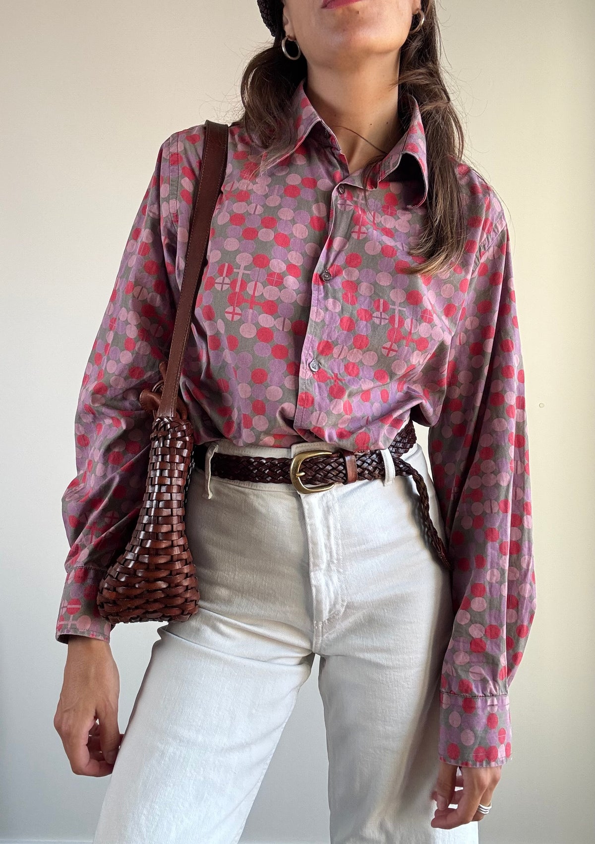 Camicia anni '70 stampa geometrica