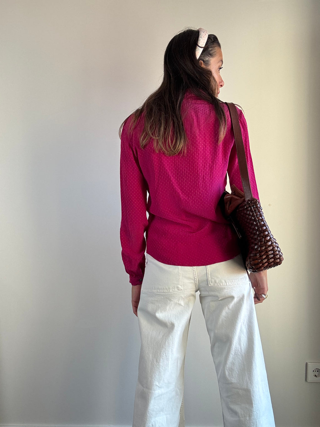 Camicia fucsia jacquard Schvili