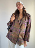 Giacca tartan in seta