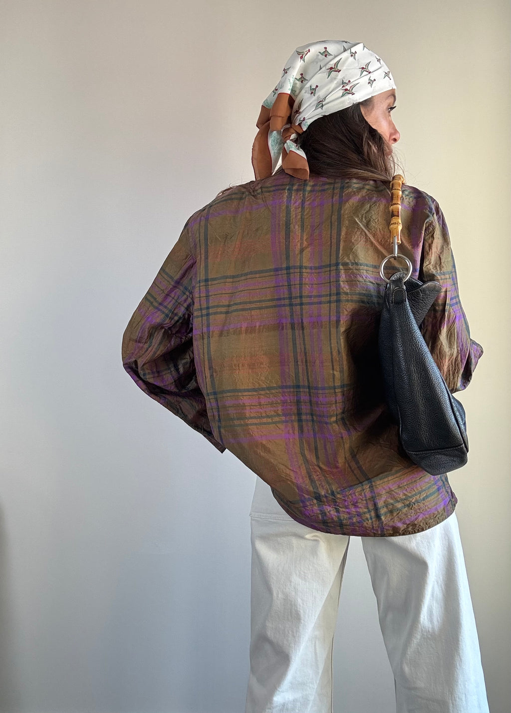 Giacca tartan in seta