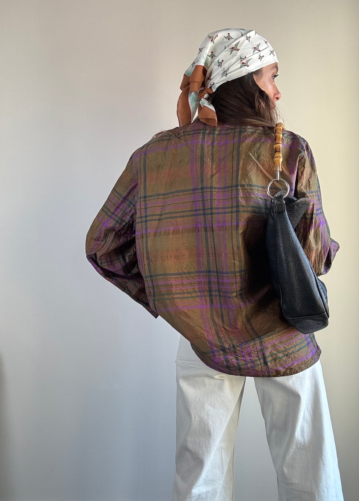 Giacca tartan in seta