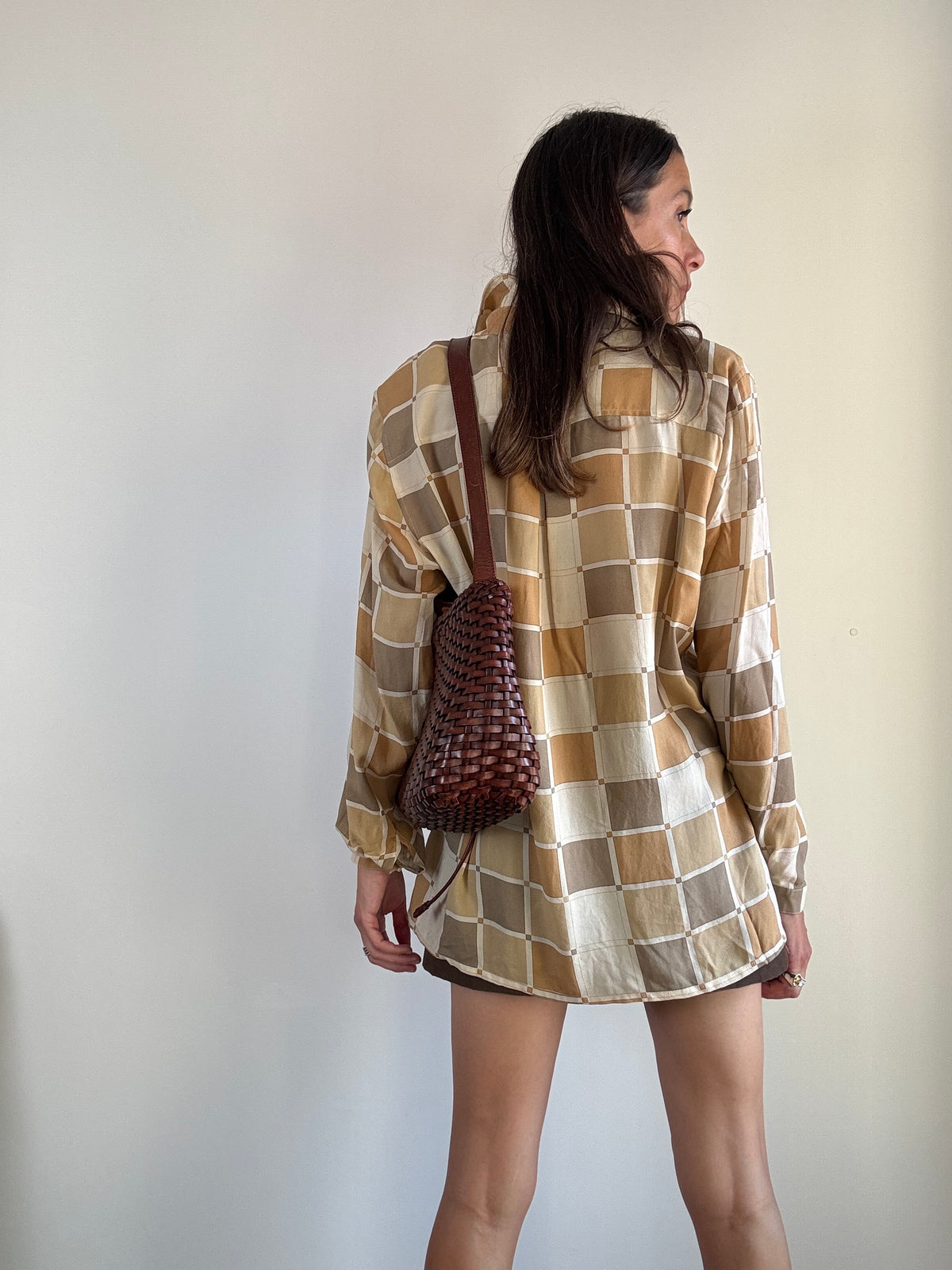 Camicia in pura Seta a scacchi