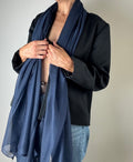 Pashmina blu in viscosa