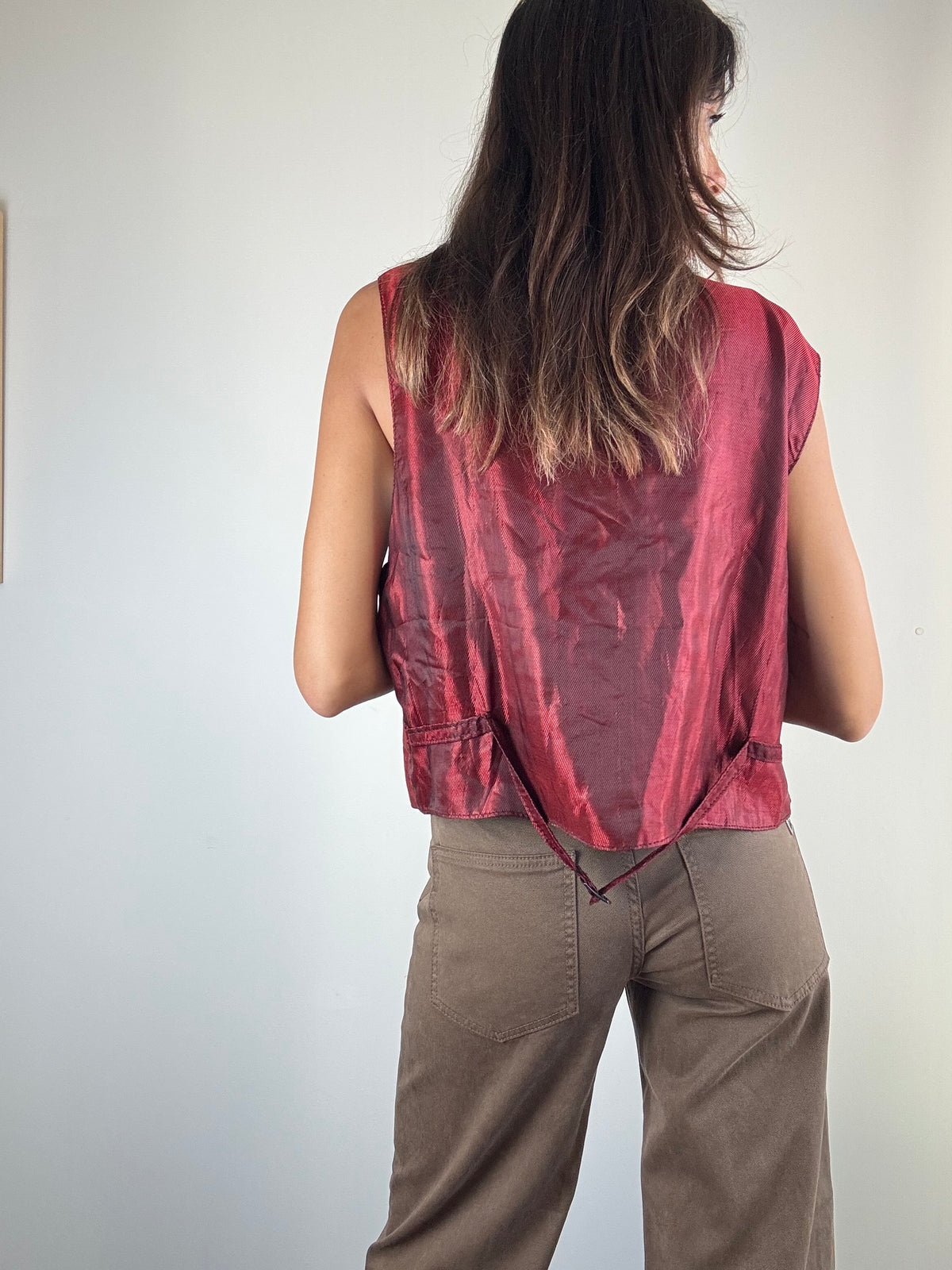 Pantalone a zampa kaki vita media