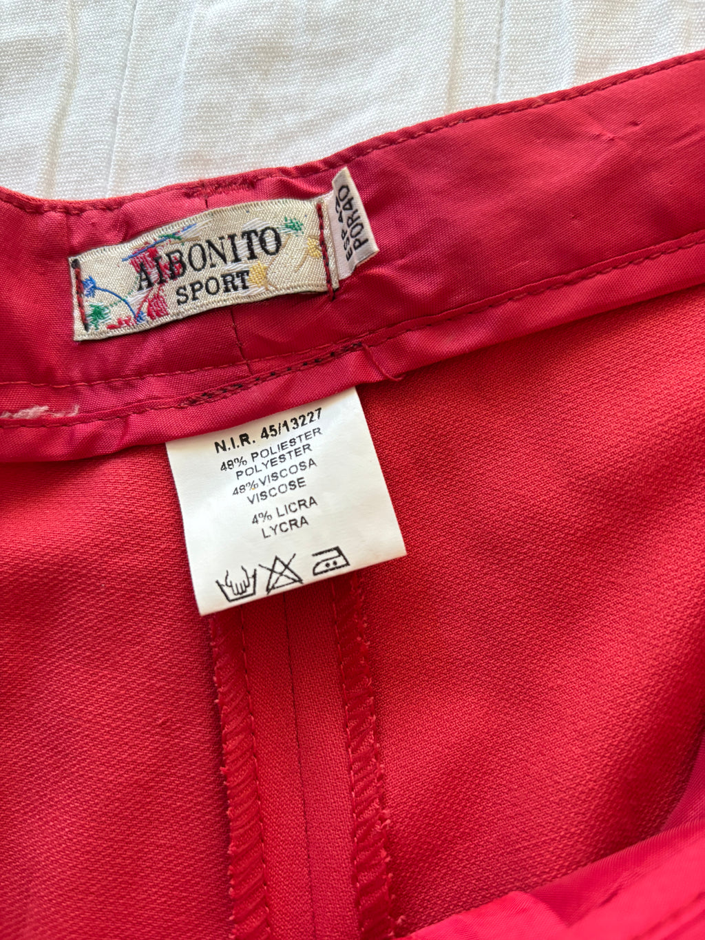 Pantalone palazzo rosso corallo
