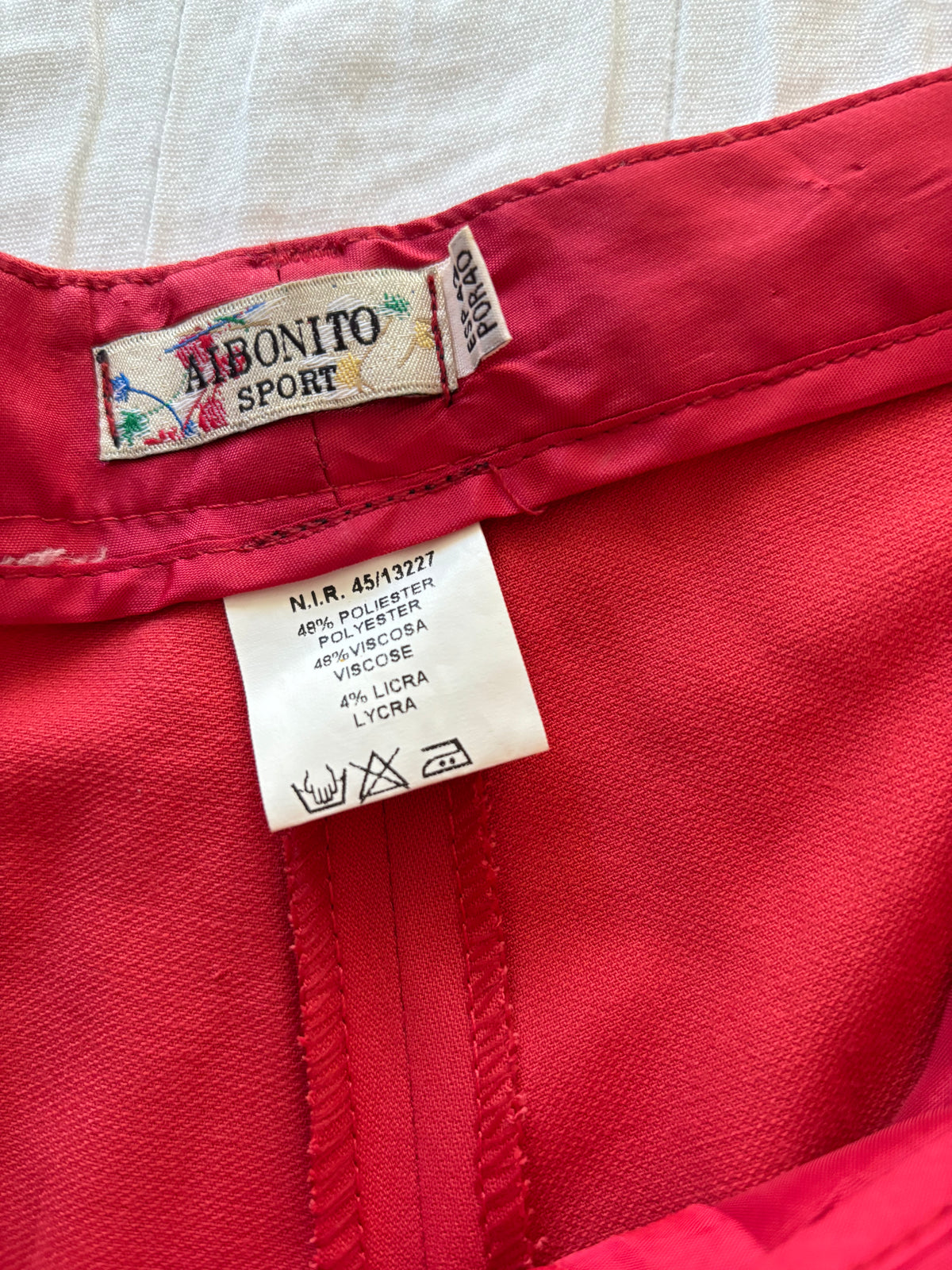 Pantalone palazzo rosso corallo