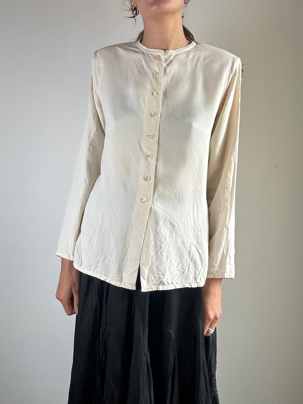 Camicia bianca Balloon seta