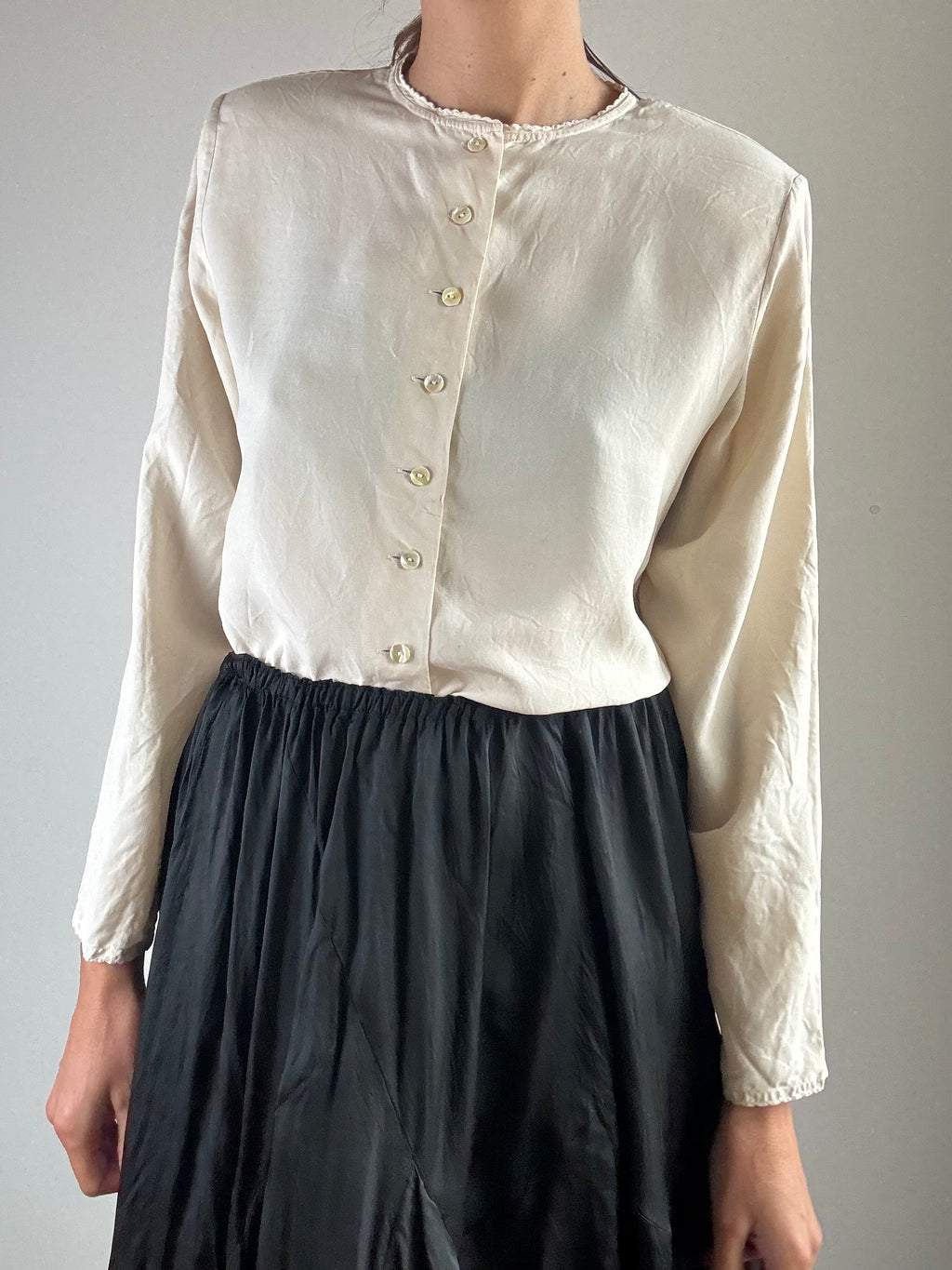 Camicia bianca Balloon seta