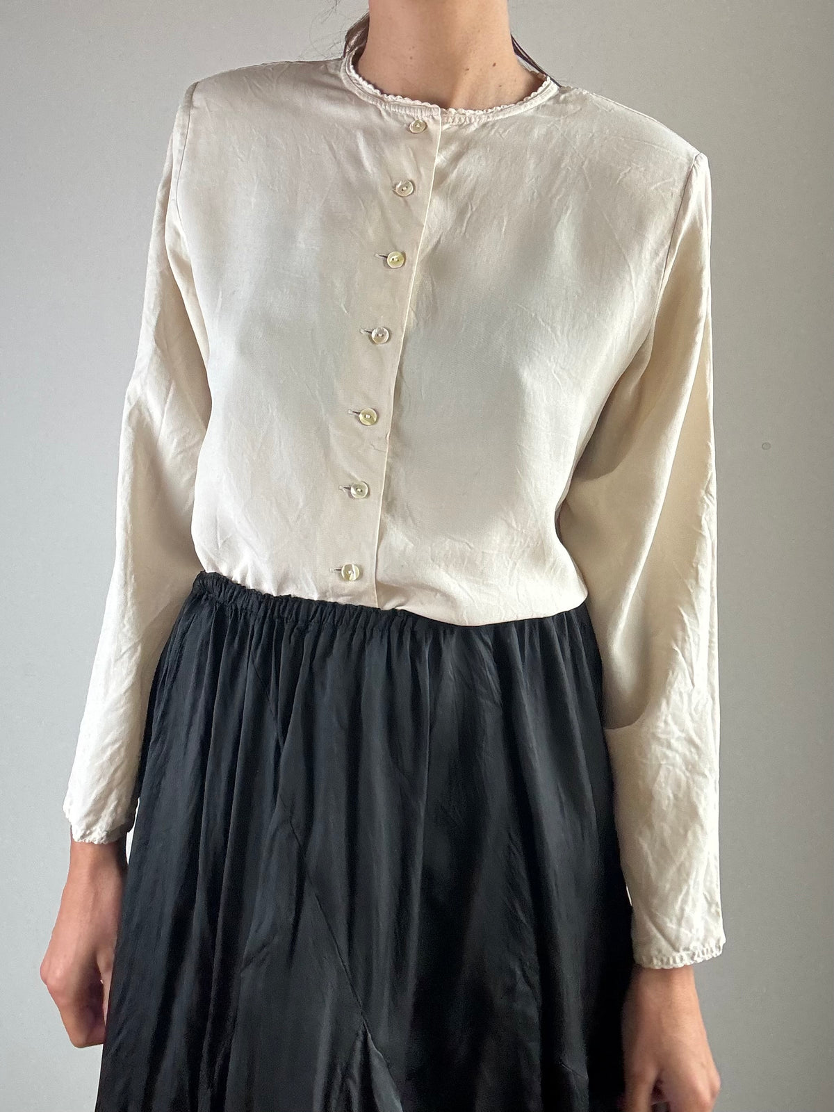 Camicia bianca Balloon seta