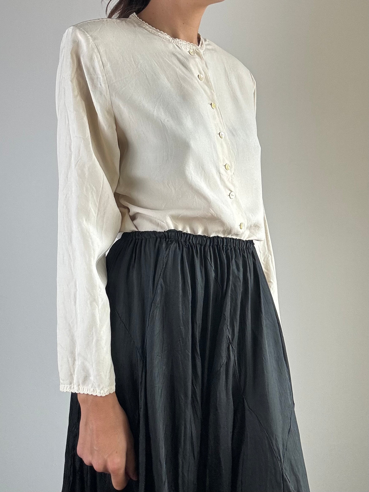 Camicia bianca Balloon seta