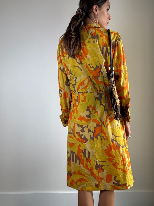 Abito giallo arancio sartoriale