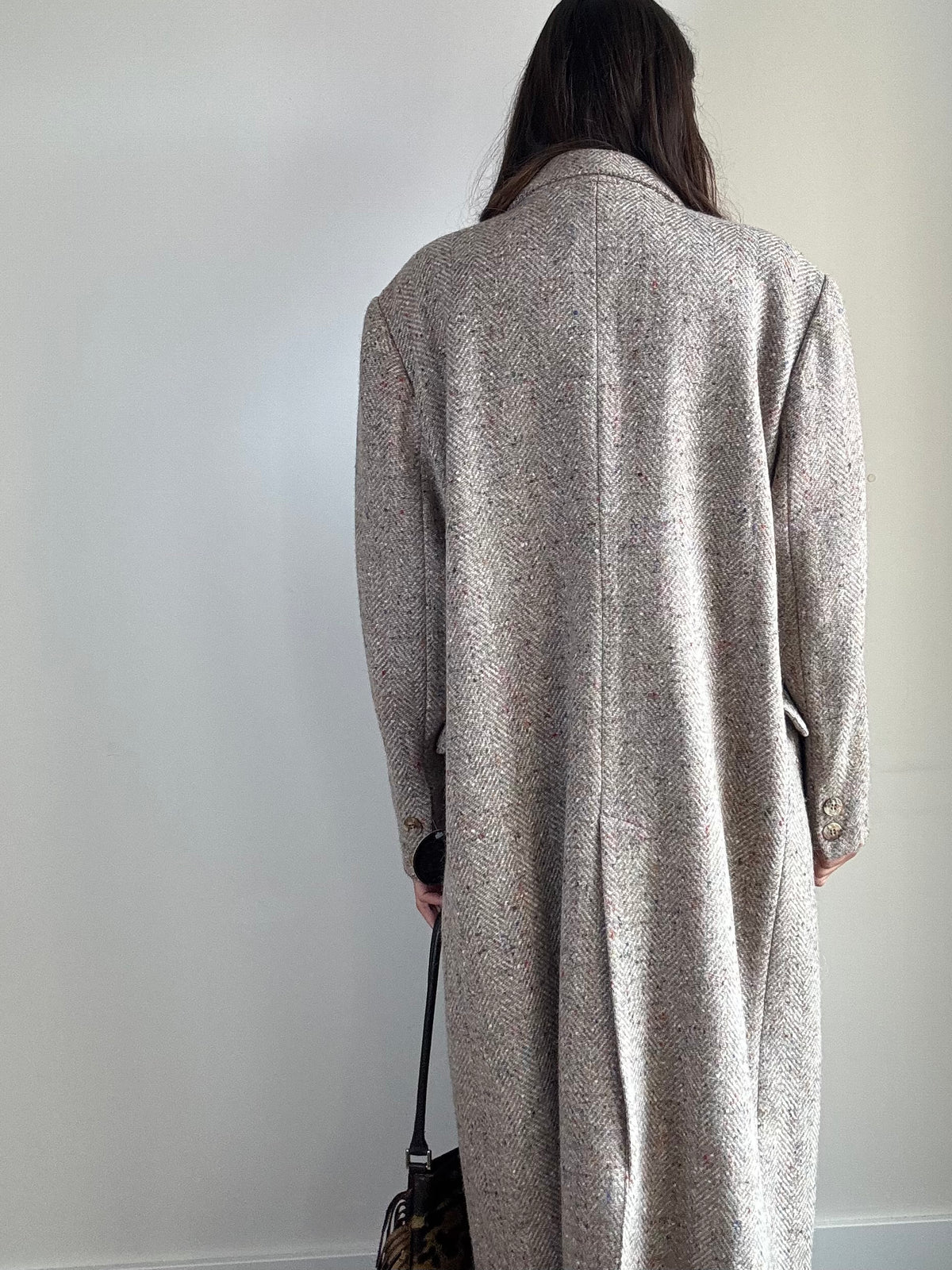 Cappotto spigato multicolore