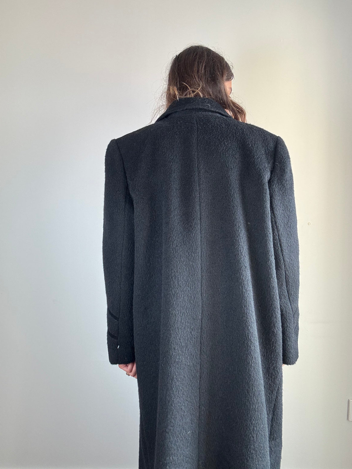 Cappotto nero in alpaca