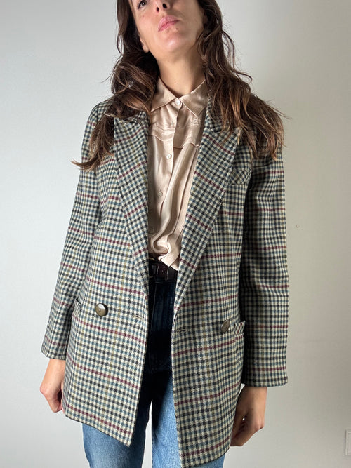Blazer in lana multicolore
