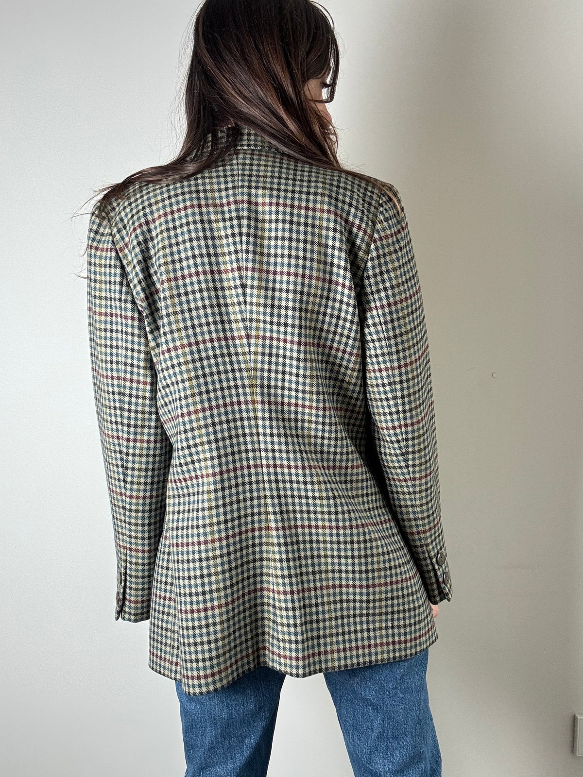 Blazer in lana multicolore