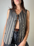 Gilet grigio a righe