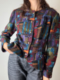 Giacca in lana multicolore