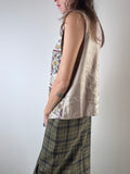 Gilet a fiori bordeaux