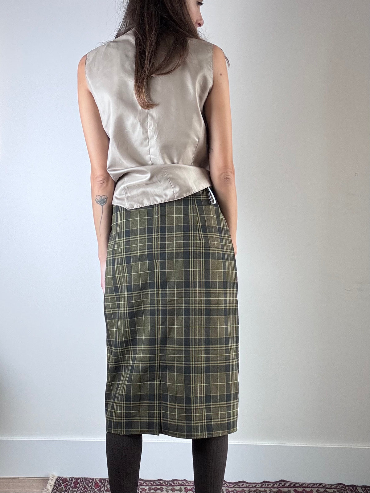 Gonna tartan verde