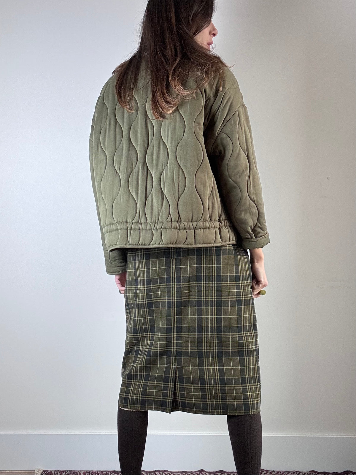 Gonna tartan verde