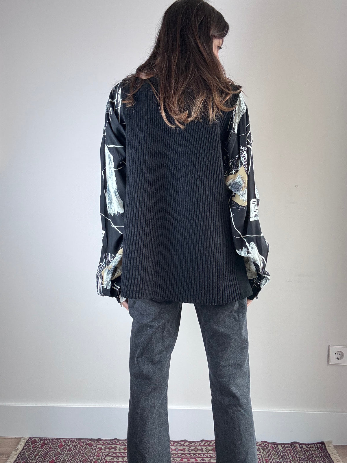 Jeans grigi sfrangiati