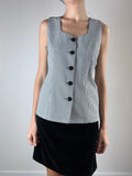 Gilet vichy bianco e nero