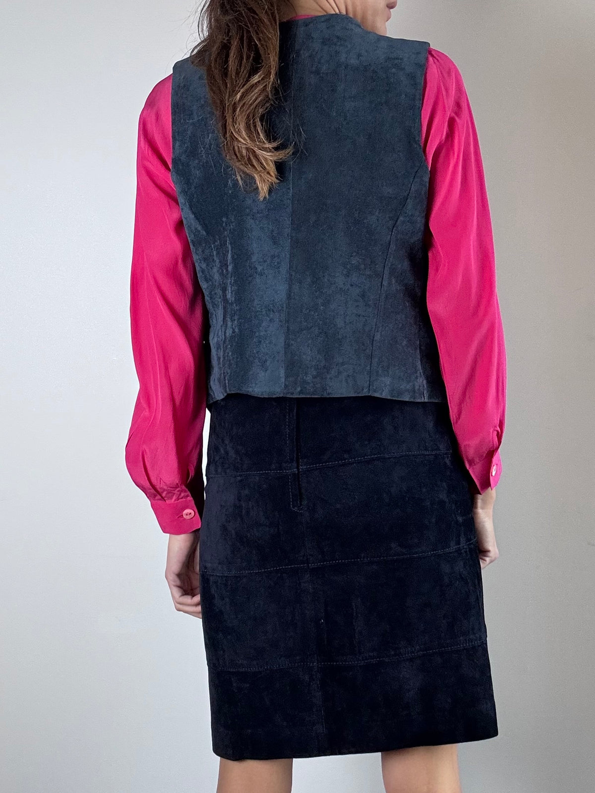 Gilet blu in velluto