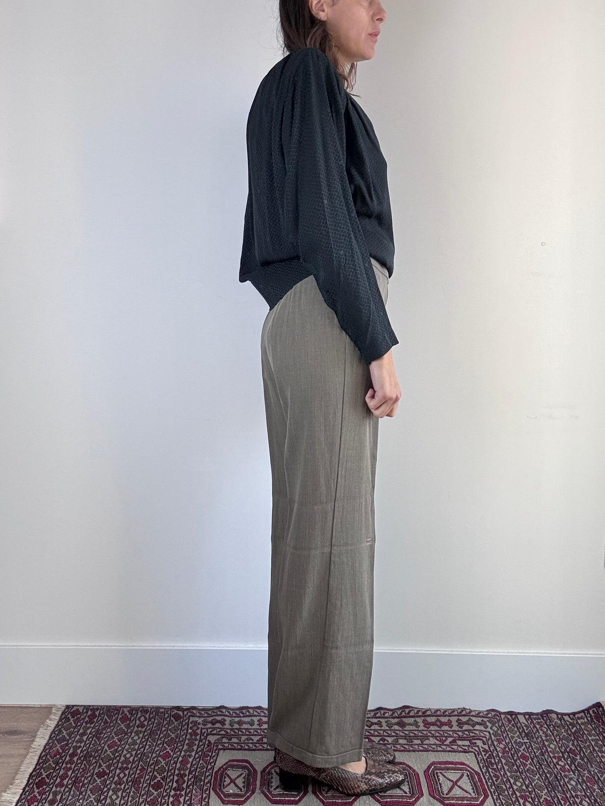 Pantaloni écru sartoriali