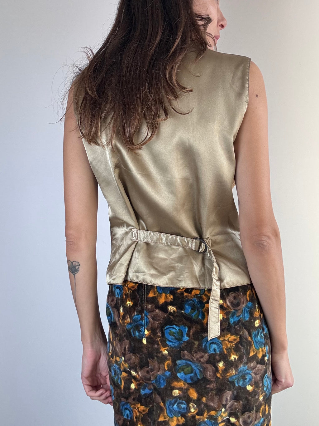 Gilet marrone in camoscio