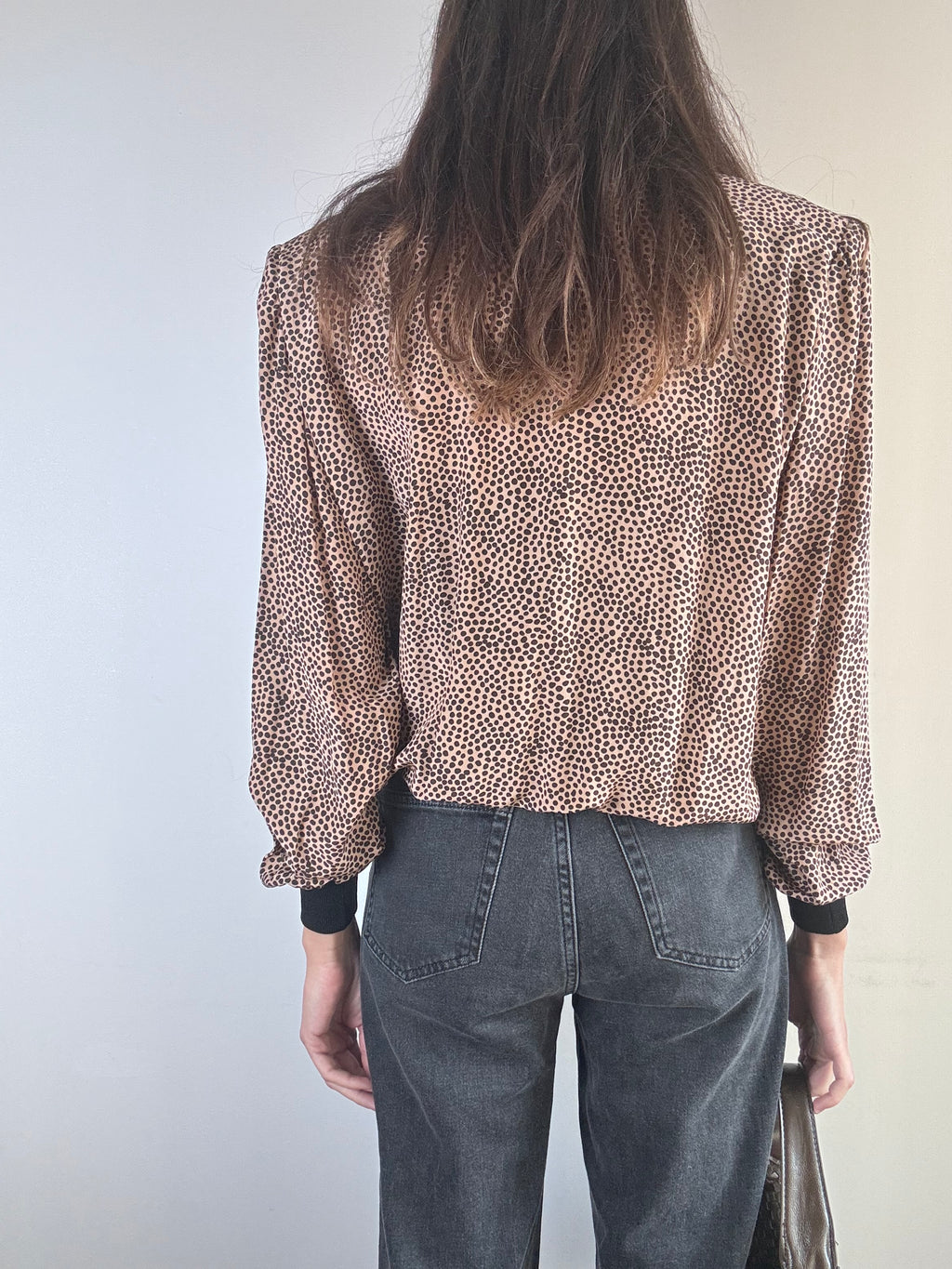 Camicia bomber in seta microfantasia