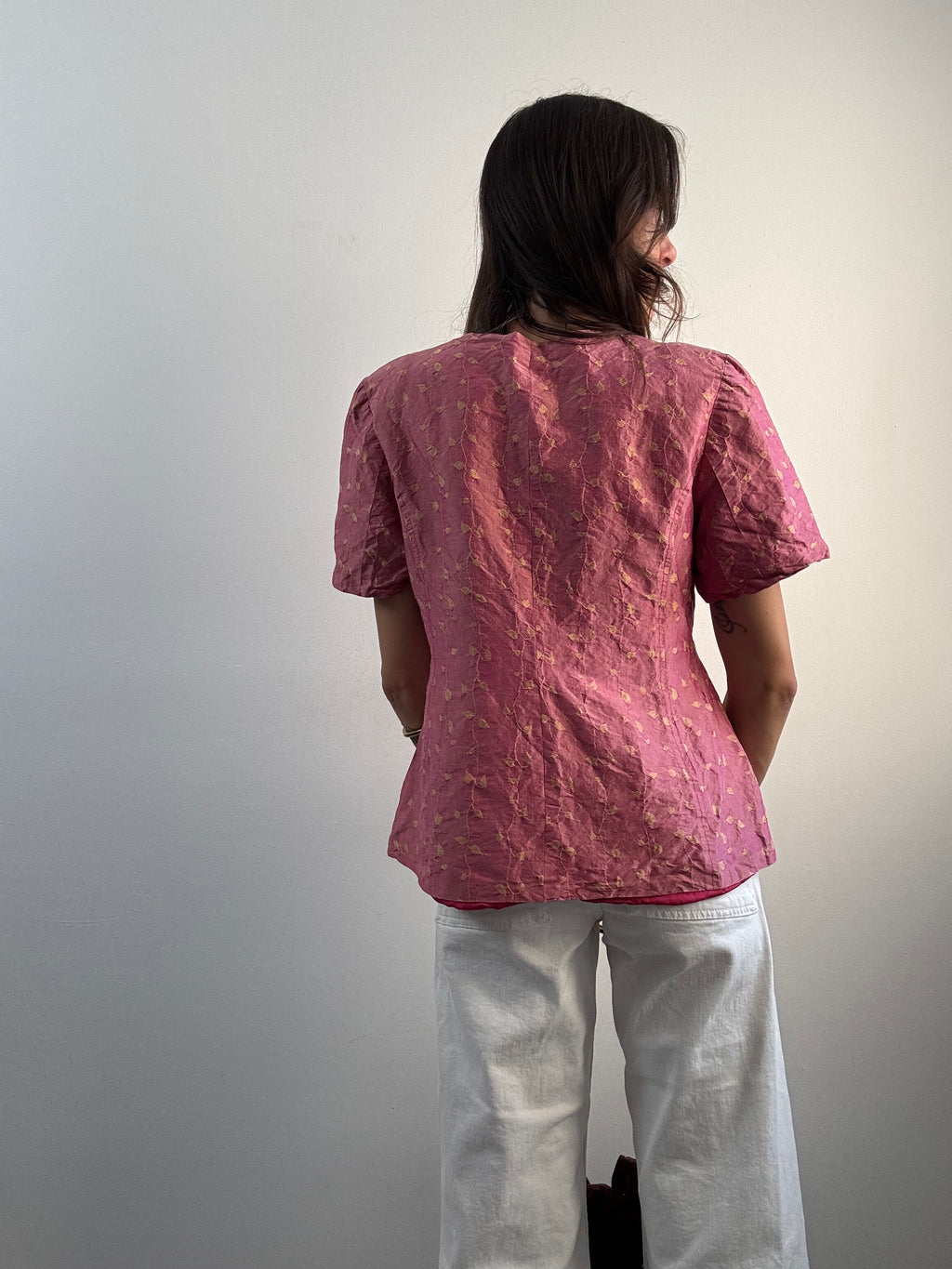 Camicetta in seta rosa