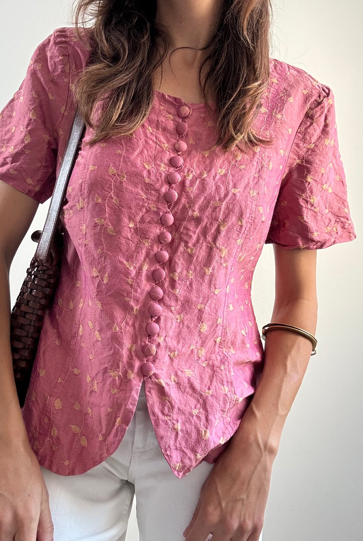 Camicetta in seta rosa